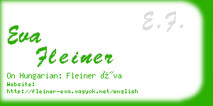eva fleiner business card